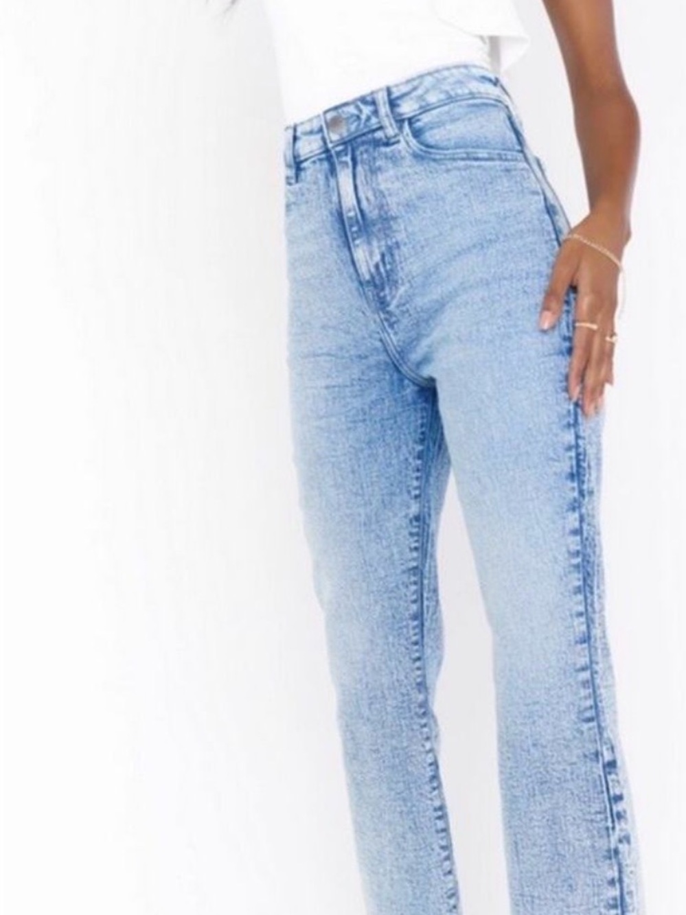 Show Me Your MuMu Light Blue High-Rise Straight Jeans